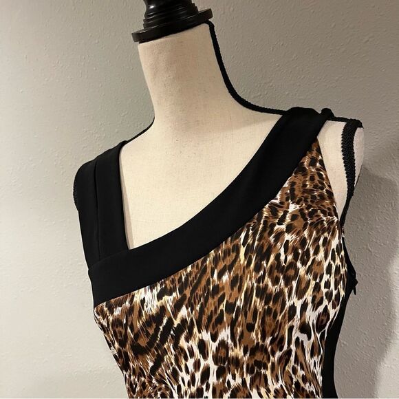 Animal print sleeveless midi dress - Picture 2 of 13